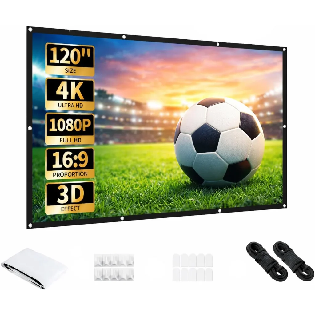 Aurzen 120 Inch Portable Projector Screen